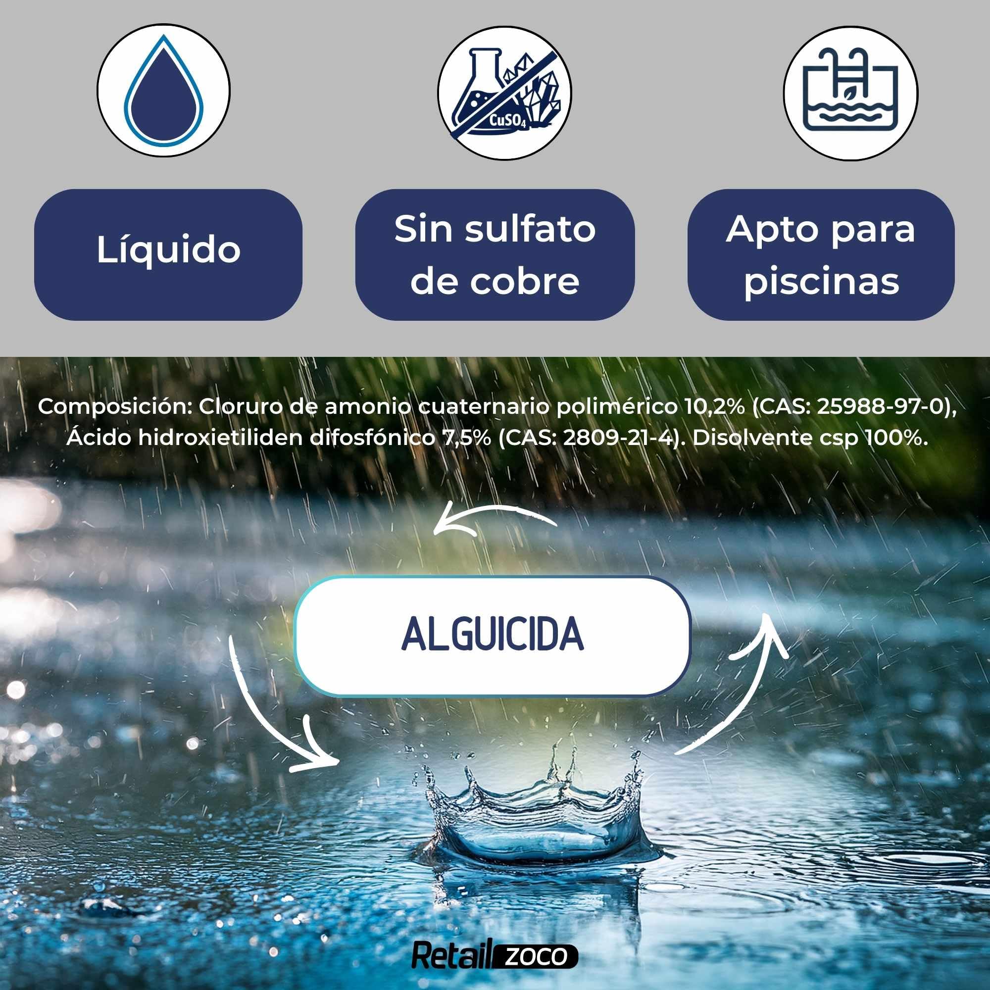 Invernador Liquido para Piscinas, Invernaje piscina sin Cobre, 5 Litros - imagen 5
