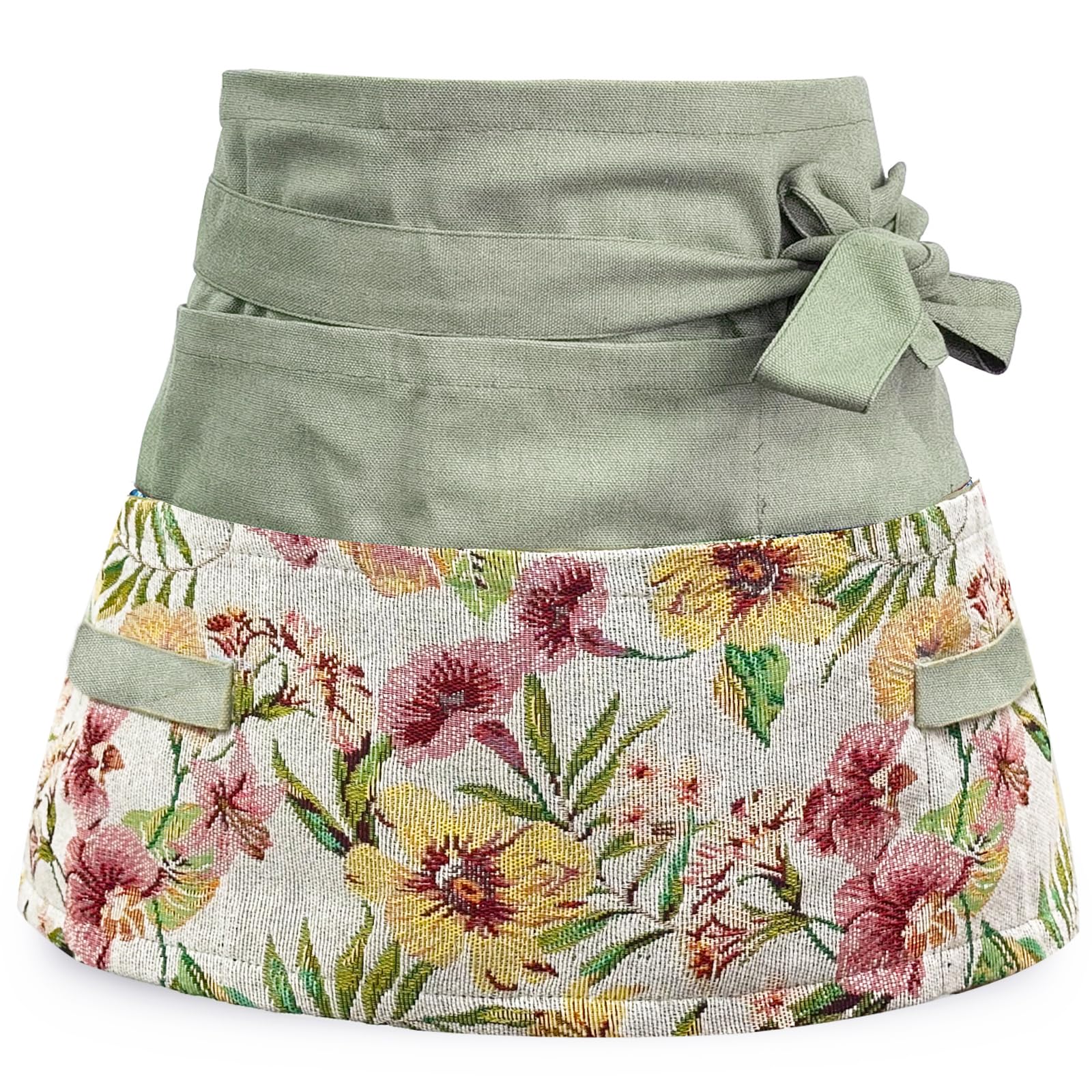 Serve Apron Cute Flora Half Apron with 8 Pockets
