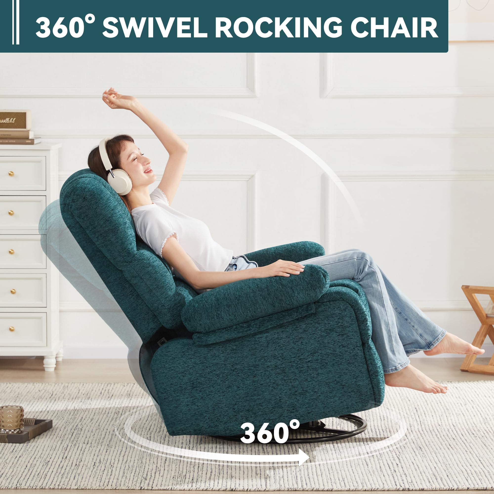 Amazon｜WILLOVE レイジーボーイリクライニングチェア、360°回転