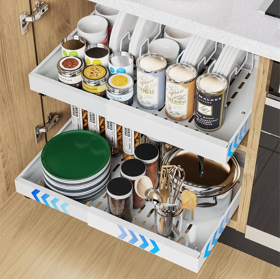 Pull Out Cabinet Organizer, Slide Out Drawer For Easy Access