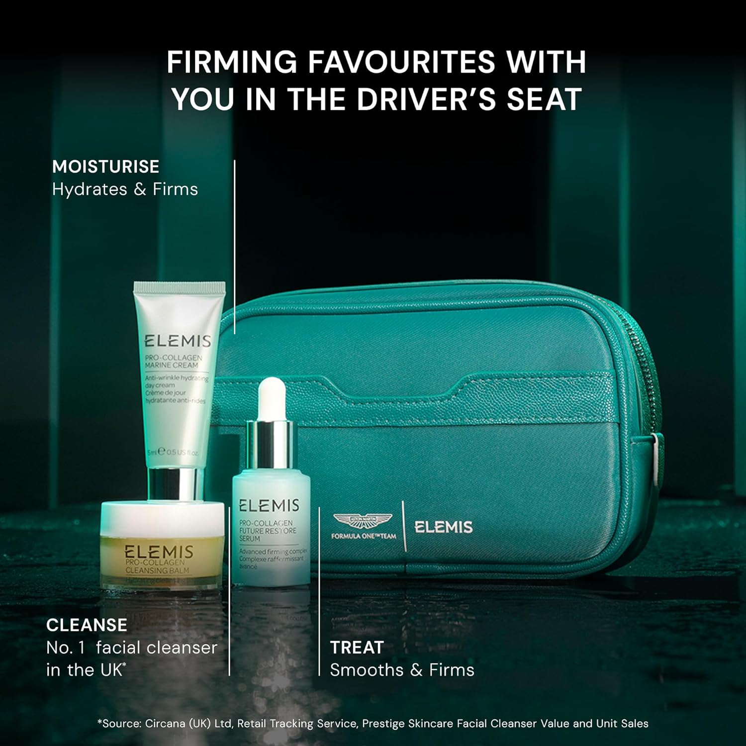 ELEMIS x Aston Martin Formula One™ Team Iconic Discovery Skincare Collection ($175 Value) - Travel Essentials - Image 2