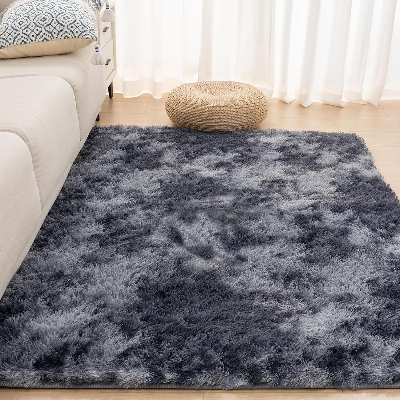 Tapis Salon Moderne Doux au Toucher 240x290 cm Qualité Shaggy