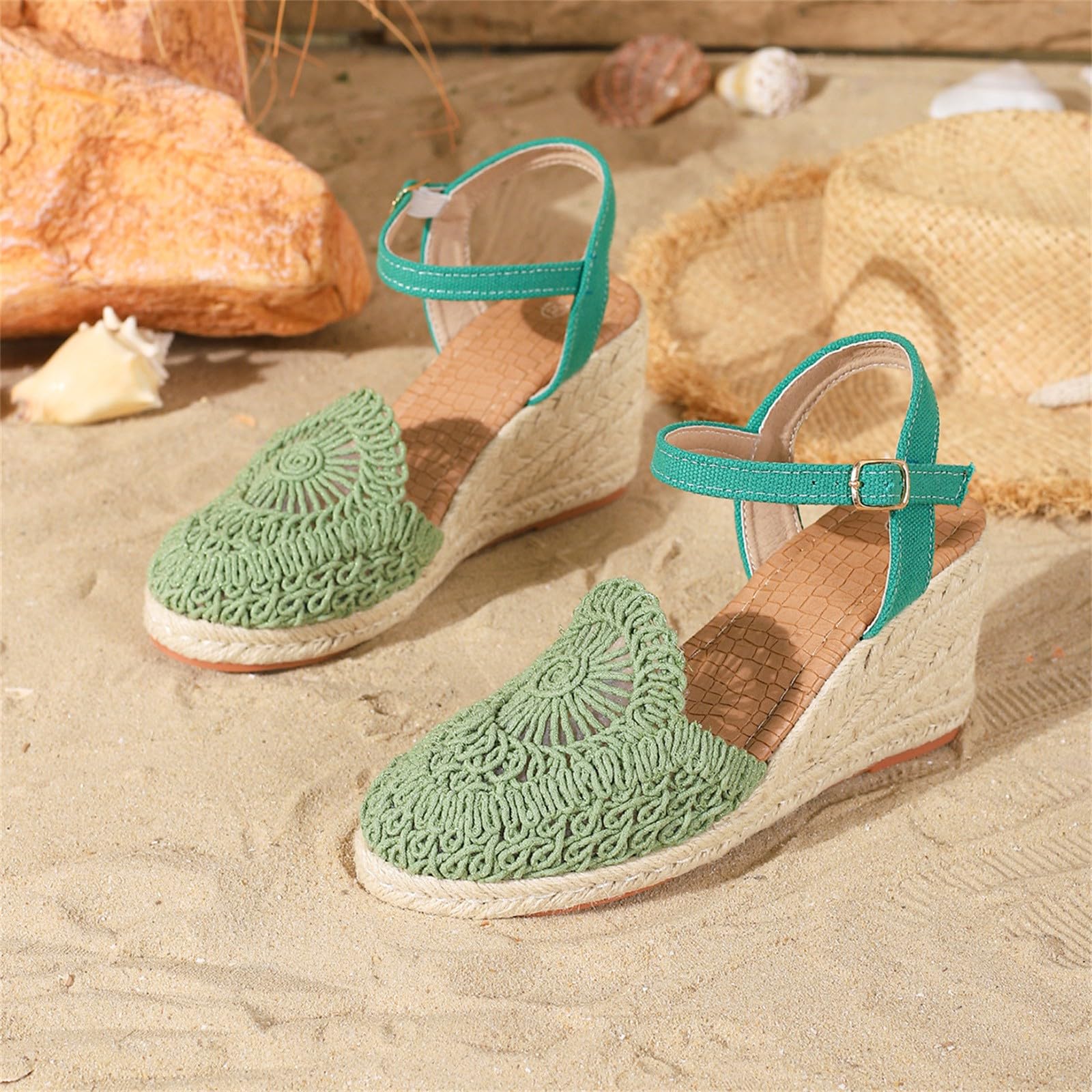 Genérico Sandalias Mujer Verano De Estilo Romano, Tiras Múltiples Ajustables, Sandalias Mujer Cómodas Resistentes Para Verano Y Uso Intensivo