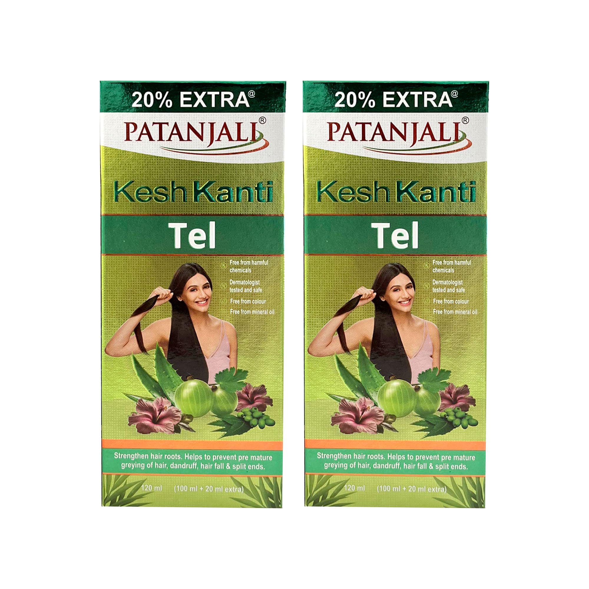 patanjali Kesh Kanti Hair Oil 120ml / 4.05 fl oz - (Pack of 2)