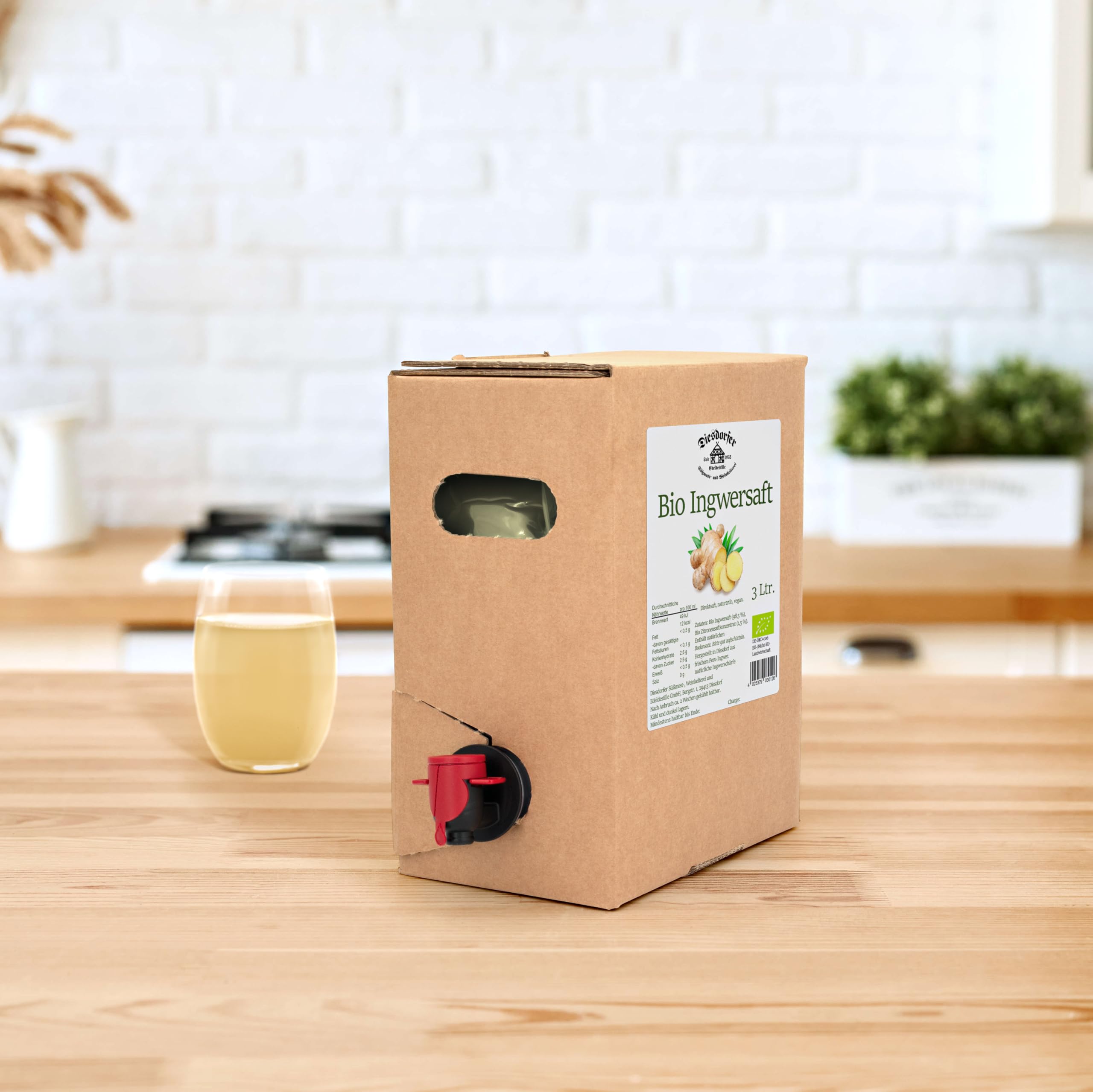 Diesdorfer Bio Ingwersaft 3 L Bag in Box Direktsaft vegan 100%