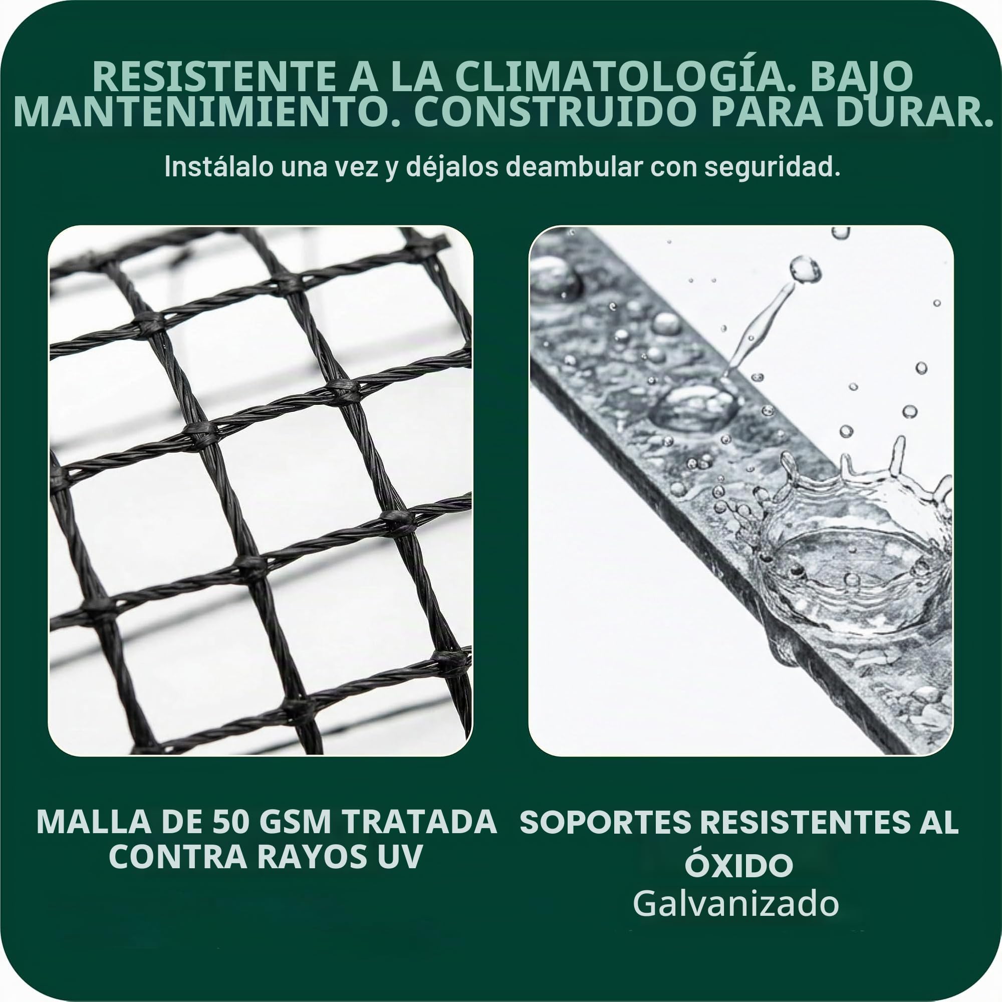 Valla a Prueba de Gatos Barrera Anti-Escalada – Kit de Recinto Seguro para Catio Exterior, Malla de Valla de Jardín Resistente a la Intemperie para Seguridad y Protección de Gatos (Kit de 15