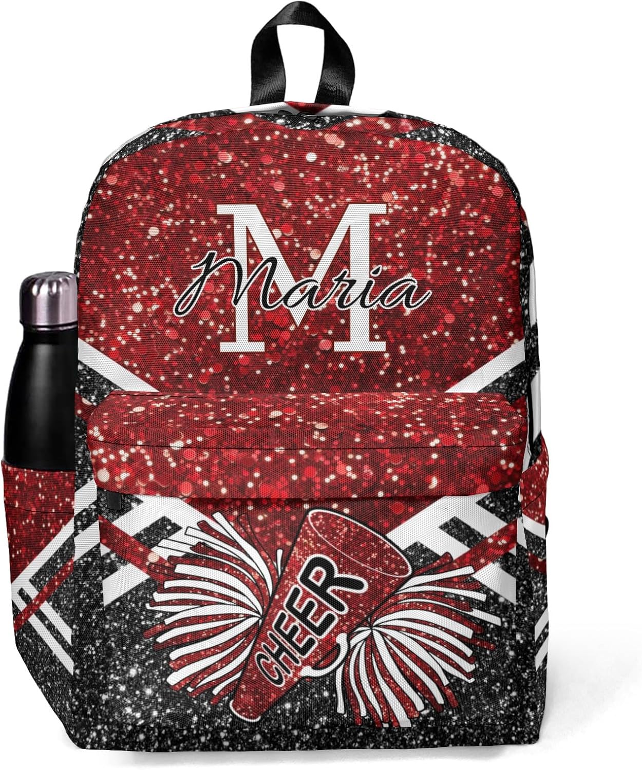 Cheer Backpack Personalized Cheerleaders Backpacks with Name Custom Coaches Bag for Cheerleading Teams Gifts (Blue Glitter)