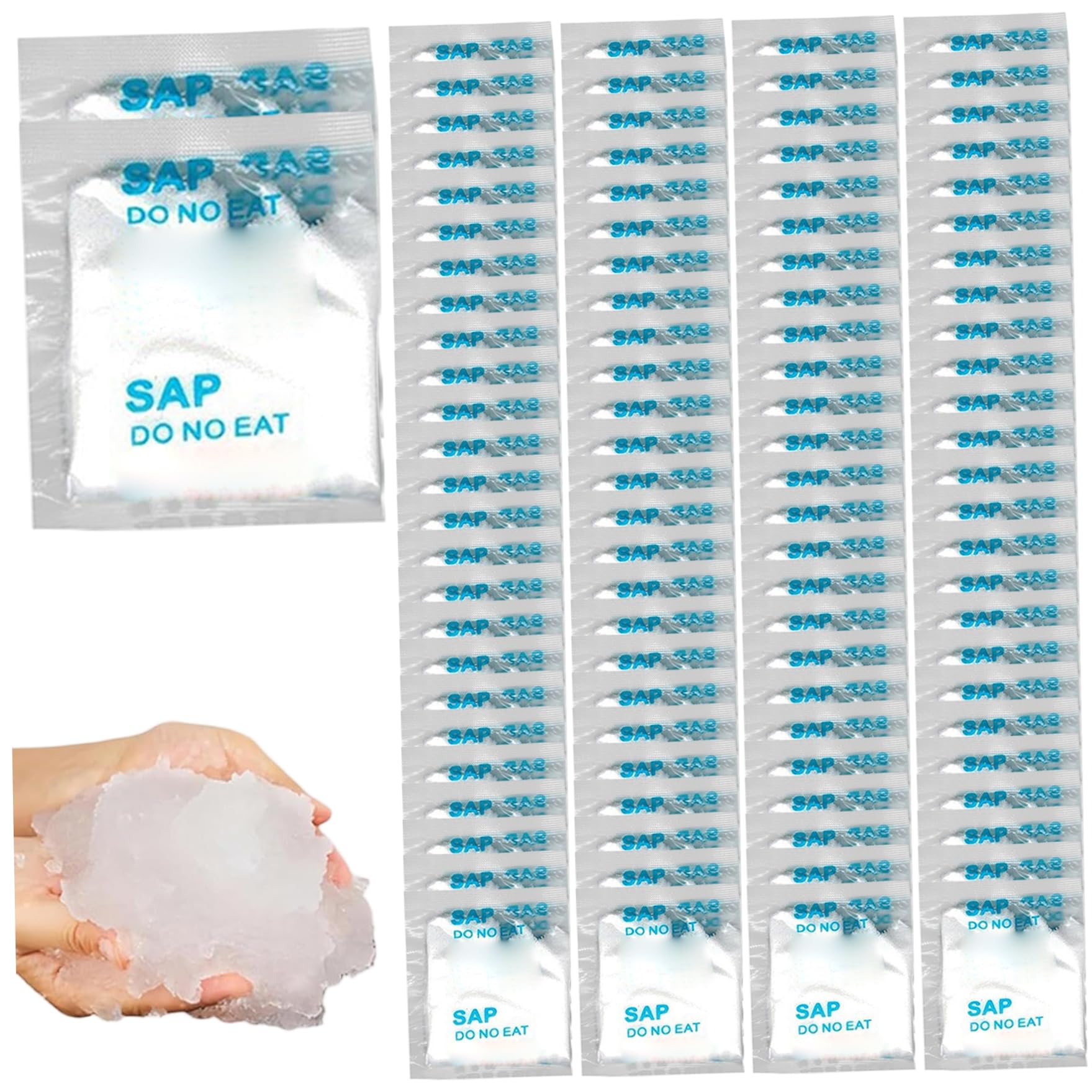 100 unidades de solidificador de orina y desodorante, gel absorbente para caca, polvo de inodoro portátil con paquete soluble en agua, bolsa de emergencia para residuos de inodoro, gel para orinar