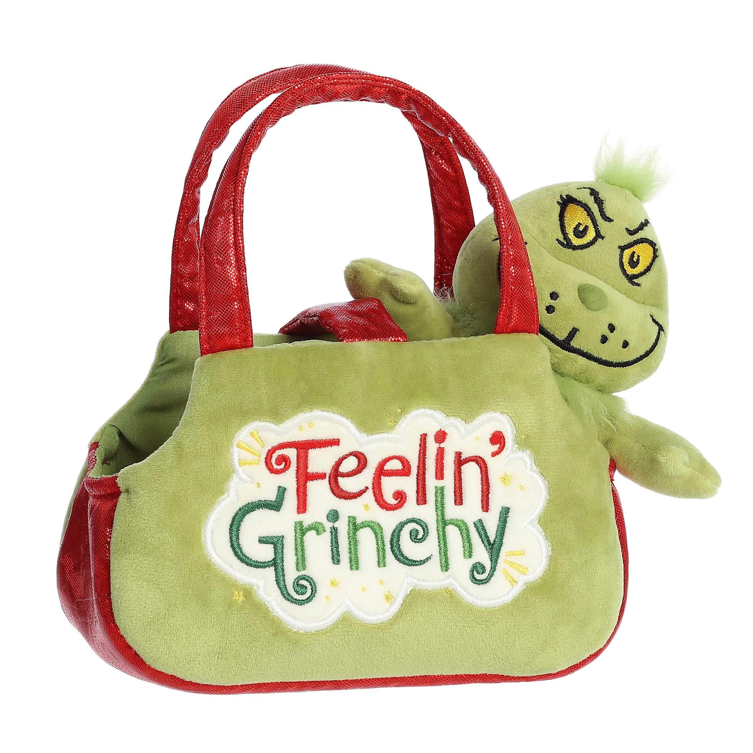 Aurora Whimsical Dr. Seuss Fancy Pals Feeling Grinchy Stuffed Animal - Magical Storytelling - Literary Inspiration - Green 8 Inches