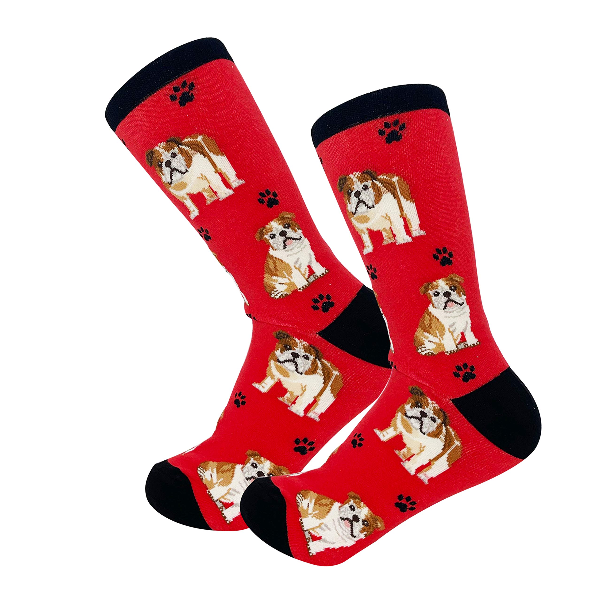 Pet Lover Socks - Fun - All Season - One Size Fits Most - for Women and Men – Cat and Dog Gifts, Bulldog, One size