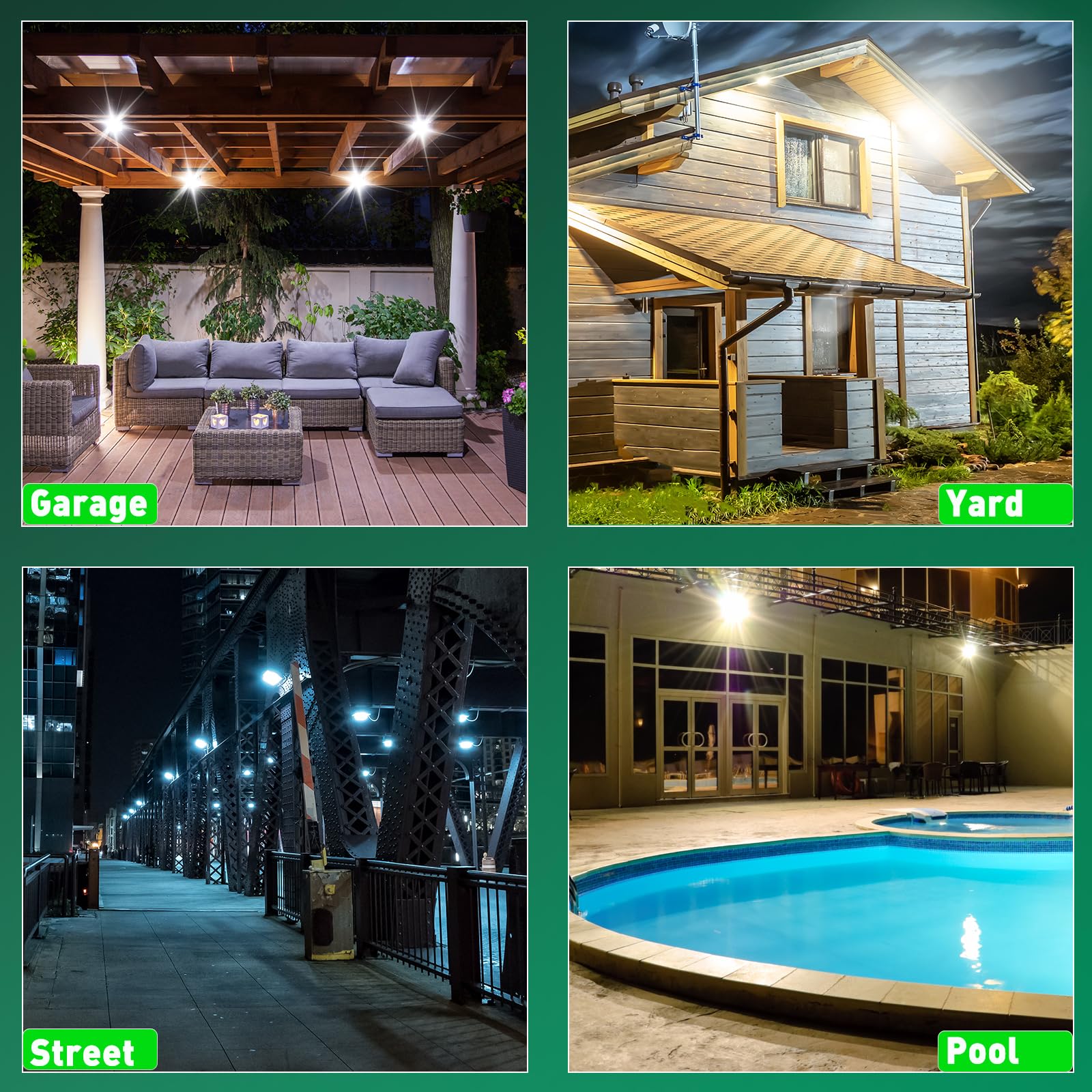 Projecteur LED Extérieur ANNIFUNLY 50W Avec Détecteur - 5000LM - IP67 - 3 Modes Réglables - Pour Jardin
