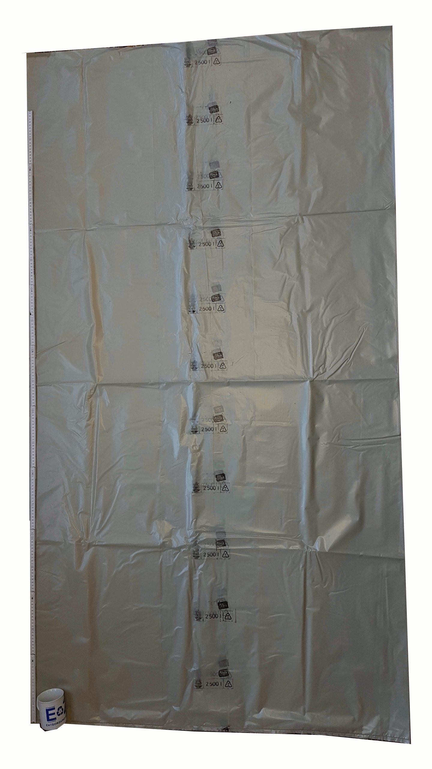 Müllsack 2500 Liter (25 Stück) Seitenfaltensack 1250 x 850 mm (B x L) x 2200 mm