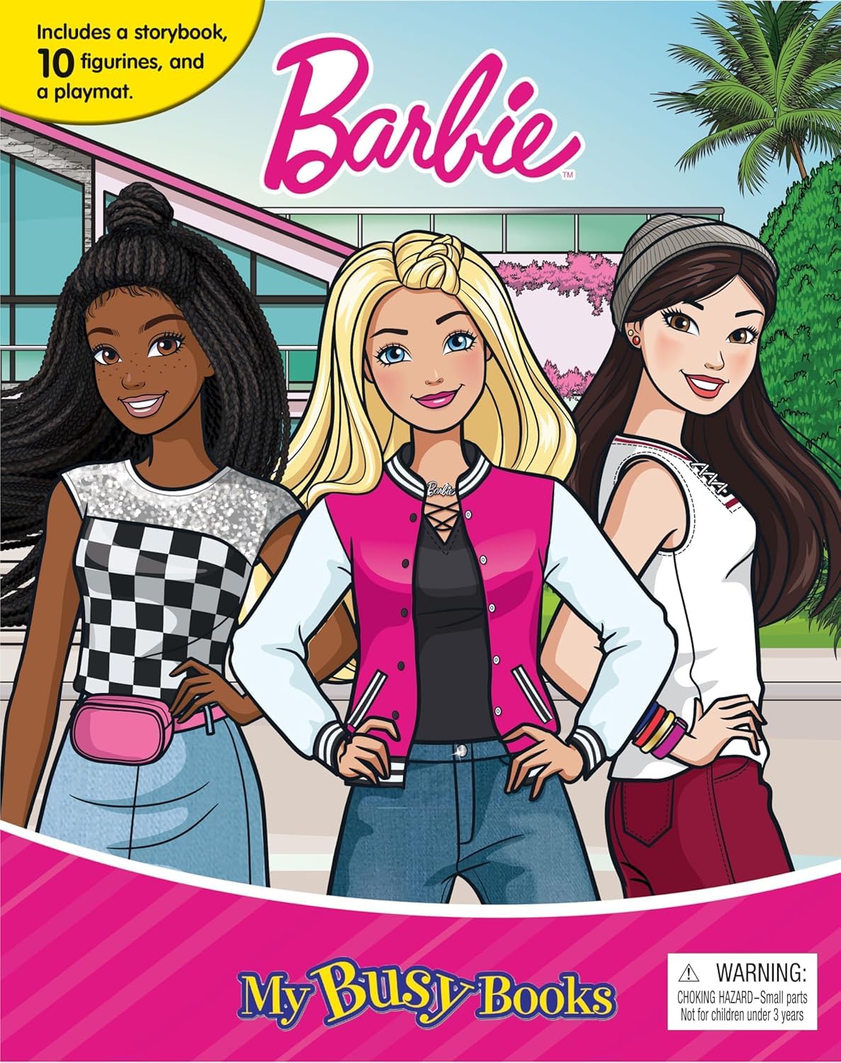 Mattel Barbies With Storybook, 10 Figurines and a Playmat