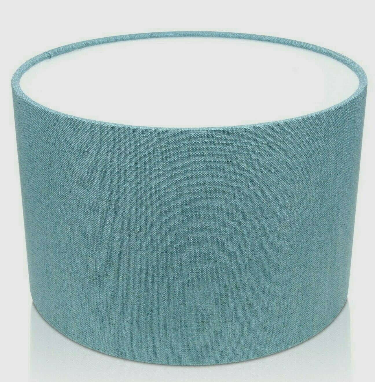 Kushade Spa Blue Florenzo Linen Plain Colour Table Lampshade Pendant Ceiling Shade (Diameter 20Cm (8"), )