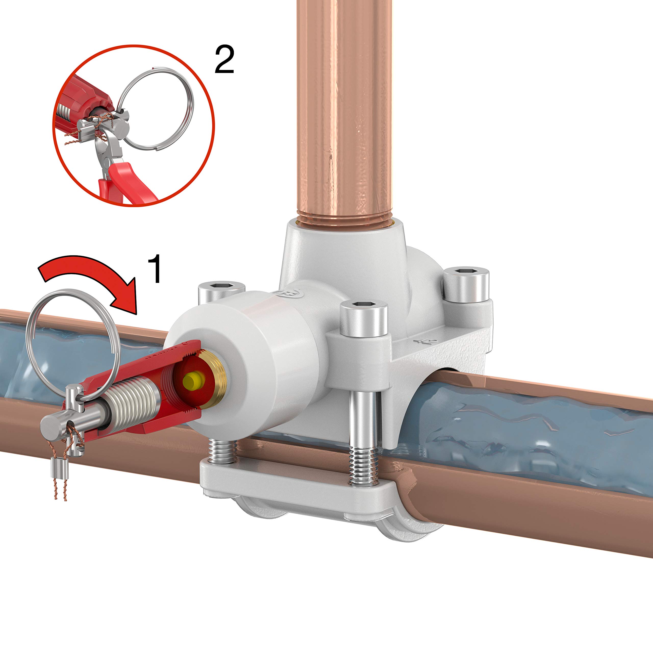 Flamco T-plus in ottone 22 x G½ ”M crea rapidamente un perfetto branche nel sistema operativo 90522