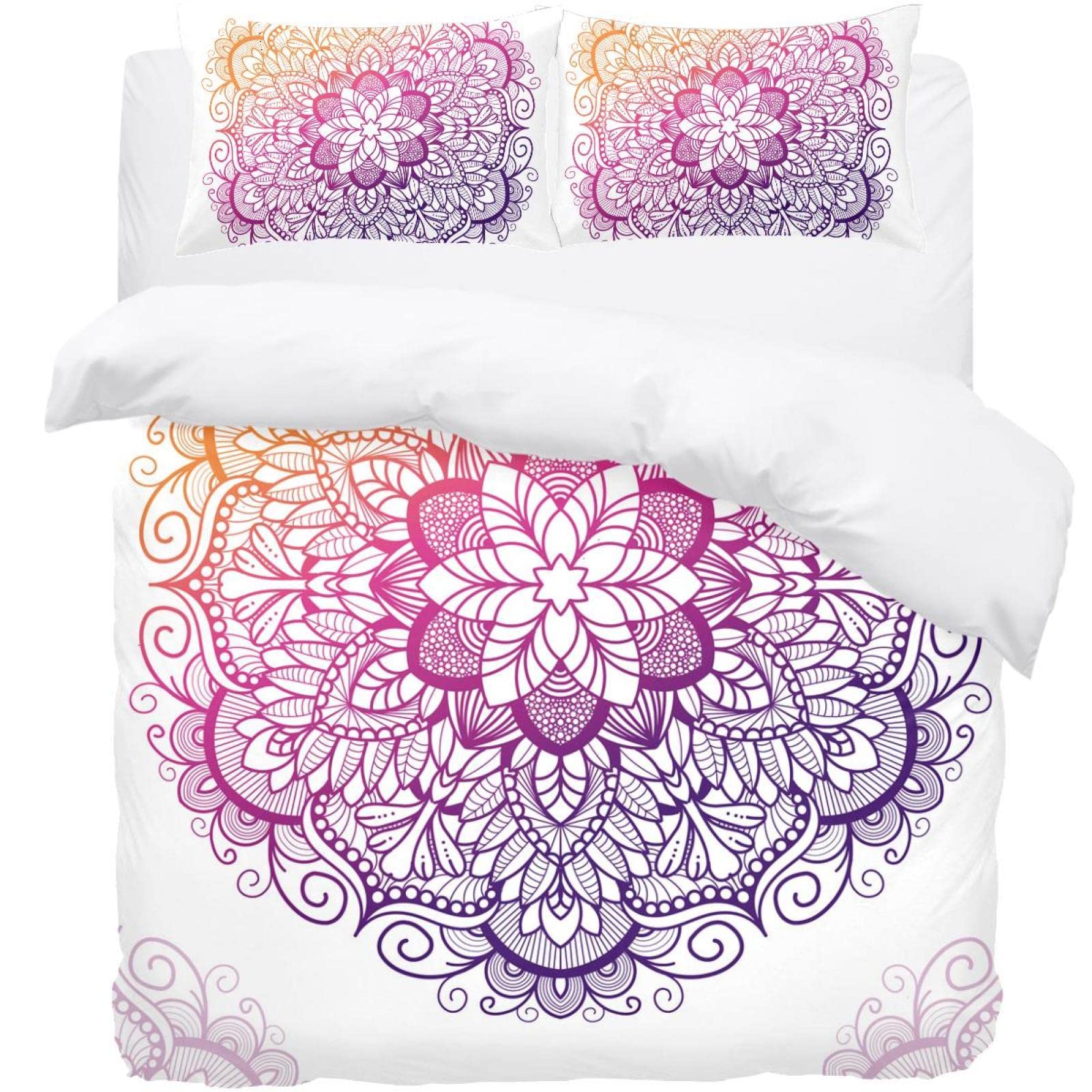 Housse de couette mandala boho floral pour créer une chambre zen au style indien