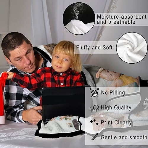 Vista 48 de Regalos personalizados para el día del padre, cumpleaños para papá de hija, esposa, hijo, regalos personalizados para el día del padre, manta con S1