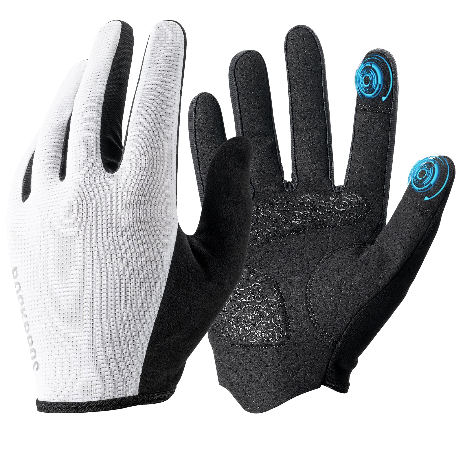 ROCKBROS Road to Sky Guantes Ciclismo Hombre Mujeres Guantes de Bicicleta Pantalla Táctil Guantes Acolchado Antideslizante para Correr Bicicletas Fitness Senderismo