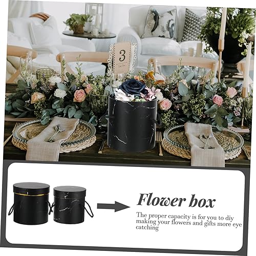 Miniatura 6 de HAPINARY Lollipop diadema 2 unids cajas cilíndrica flor caja novia portátil cartón cartón niños utensilios