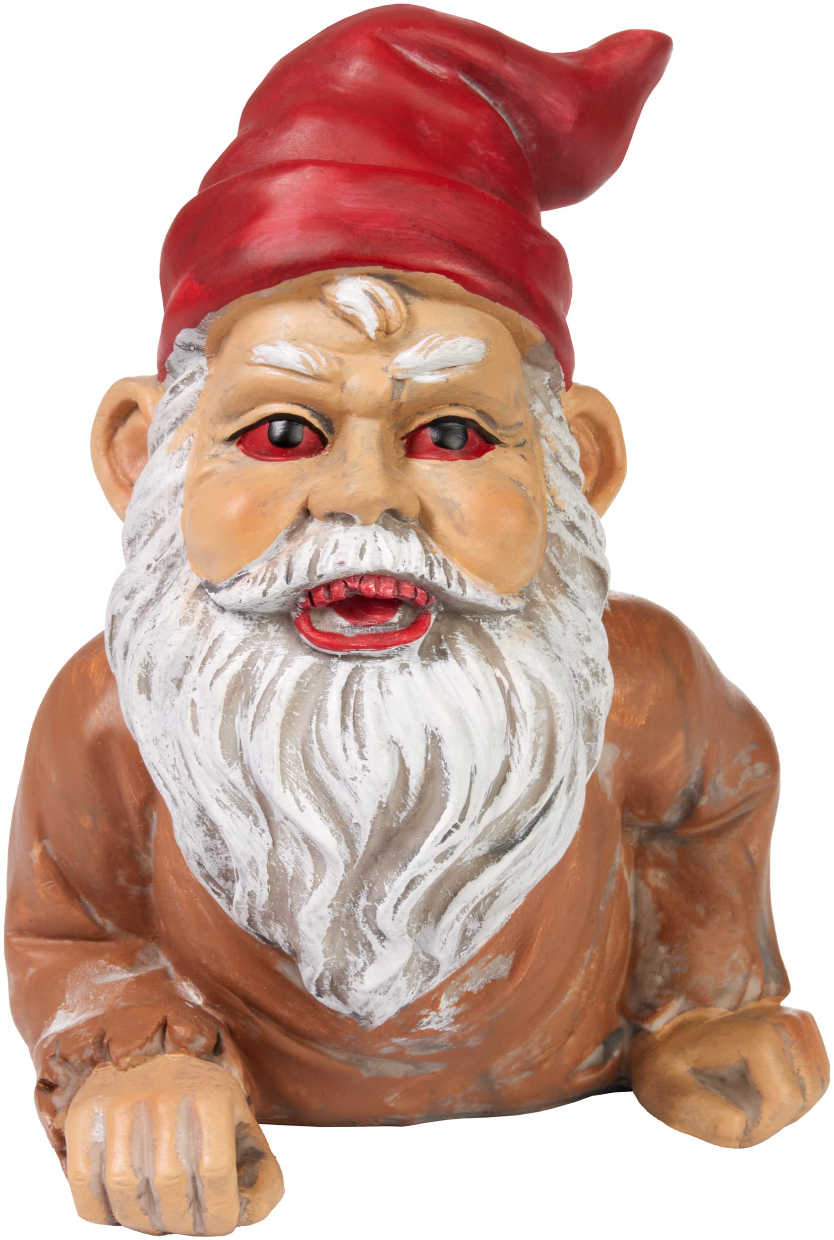 BRUBAKER Gartenzwerge Set Zombie - Grusel Zwerge stehend und liegend - Halloween Gartenfigur Lustig - Dekoration Wetterfest für Garten Campingplatz - Horror Gartendeko für außen