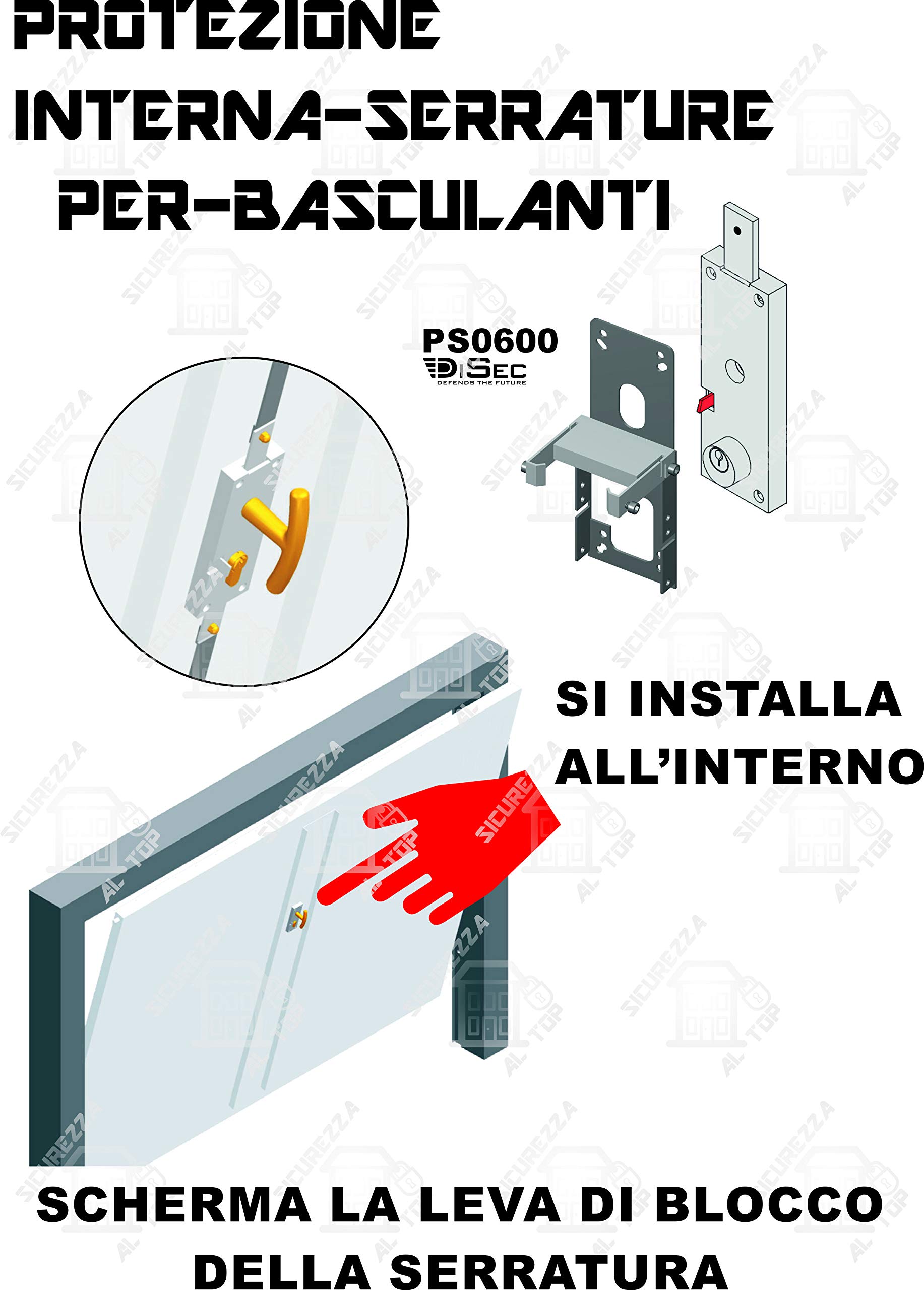PIASTRA DI PROTEZIONE PER PORTONI BASCULANTI PS0600 DISEC