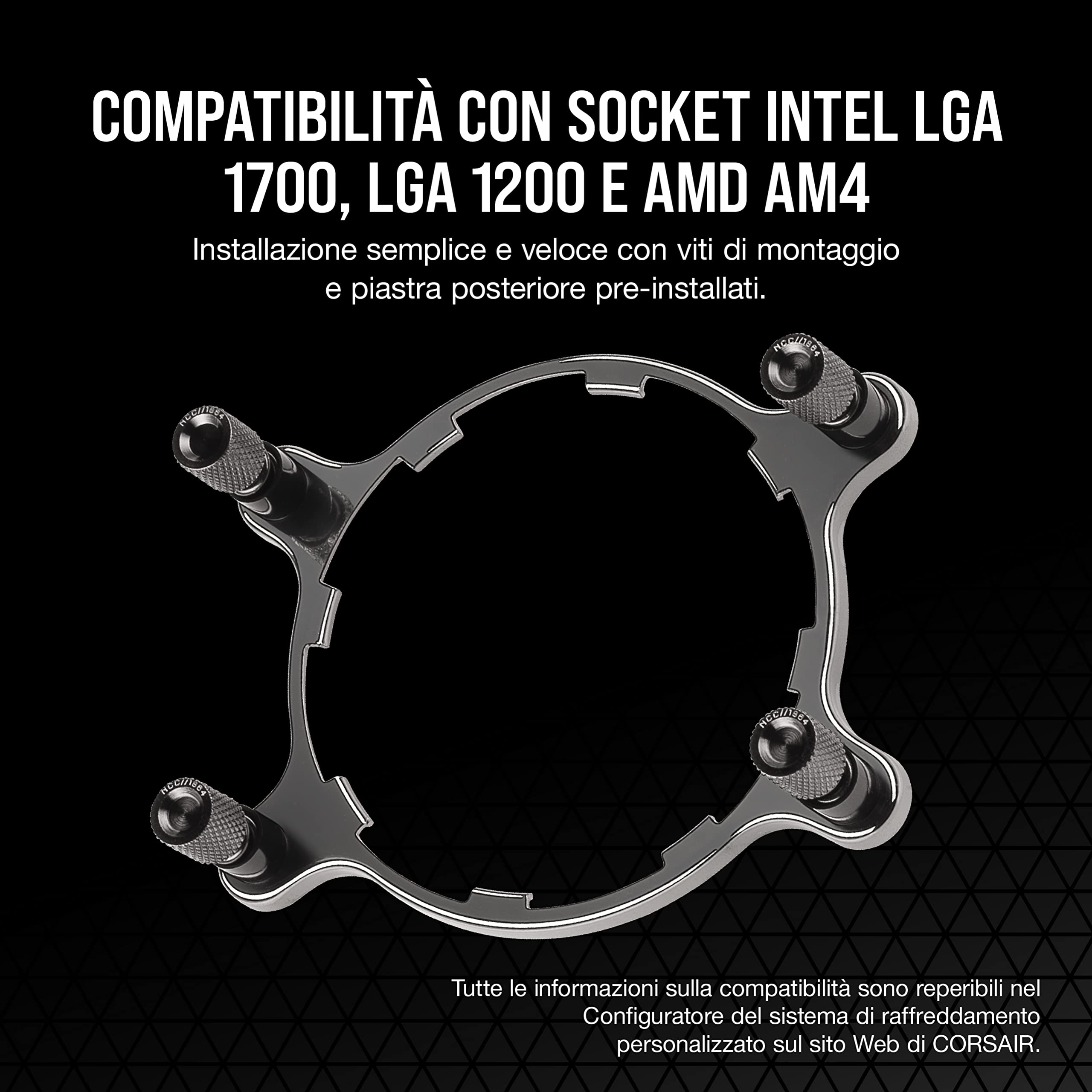 Corsair Hydro X Series XC7 RGB PRO Waterblock per CPU Intel LGA 1700, 1200, 115X e Socket AMD AM4 (Piastra di Raffreddamento in Rame Placcato, Più di 110 Micro-Alette di Raffreddamento) Bianco