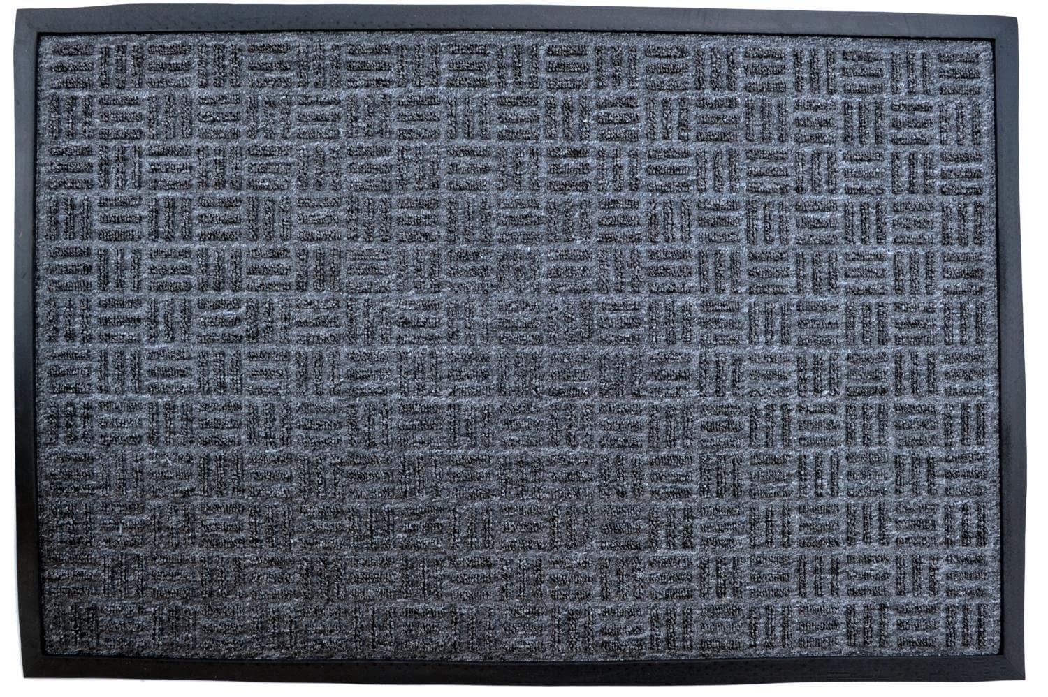 Imports Decor Synthetic Rubber Mat, 24-Inch by 36-Inch, Grey