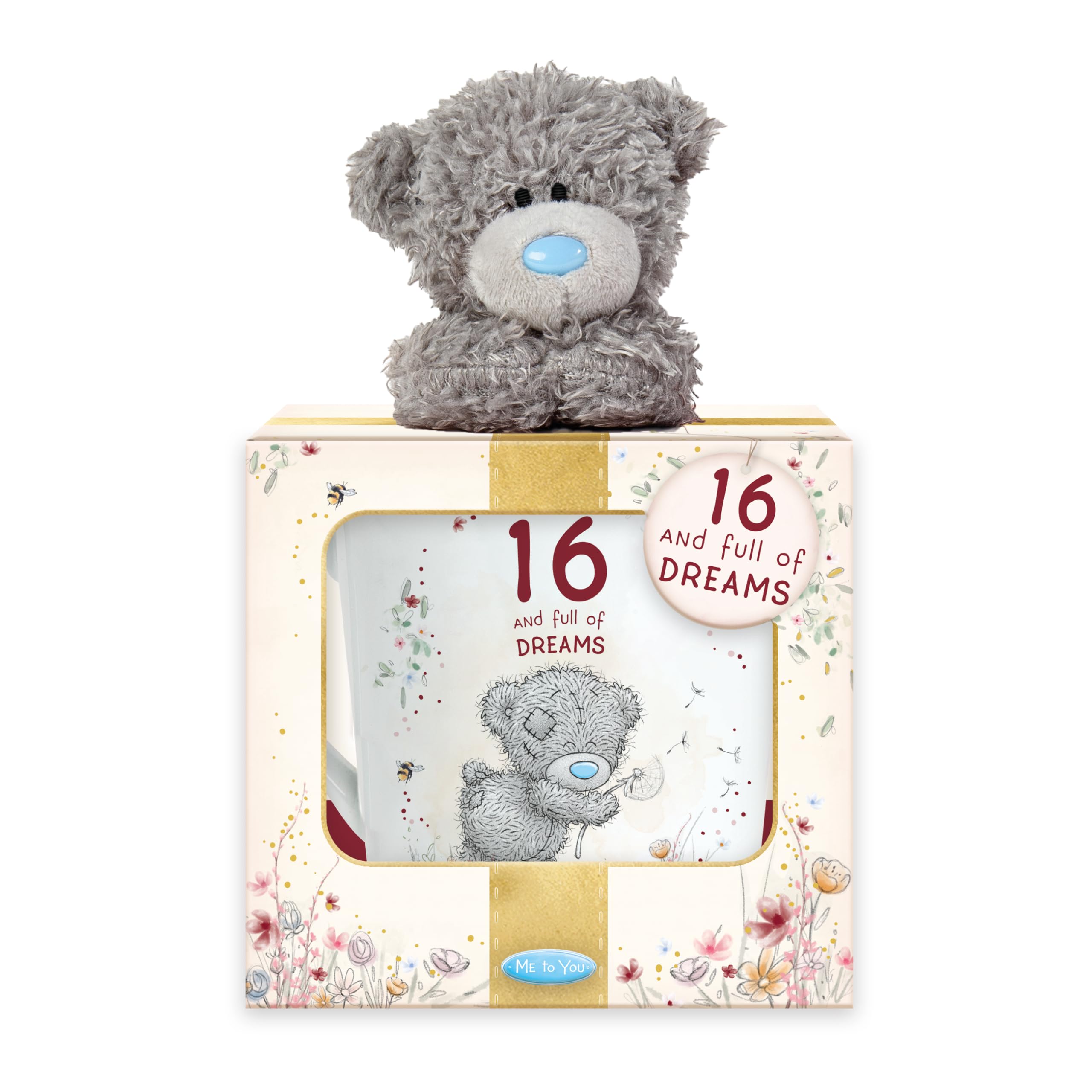 Me To You Tatty Teddy 16th Birthday Mug and Plush Boxed Gift Set, Light Blue