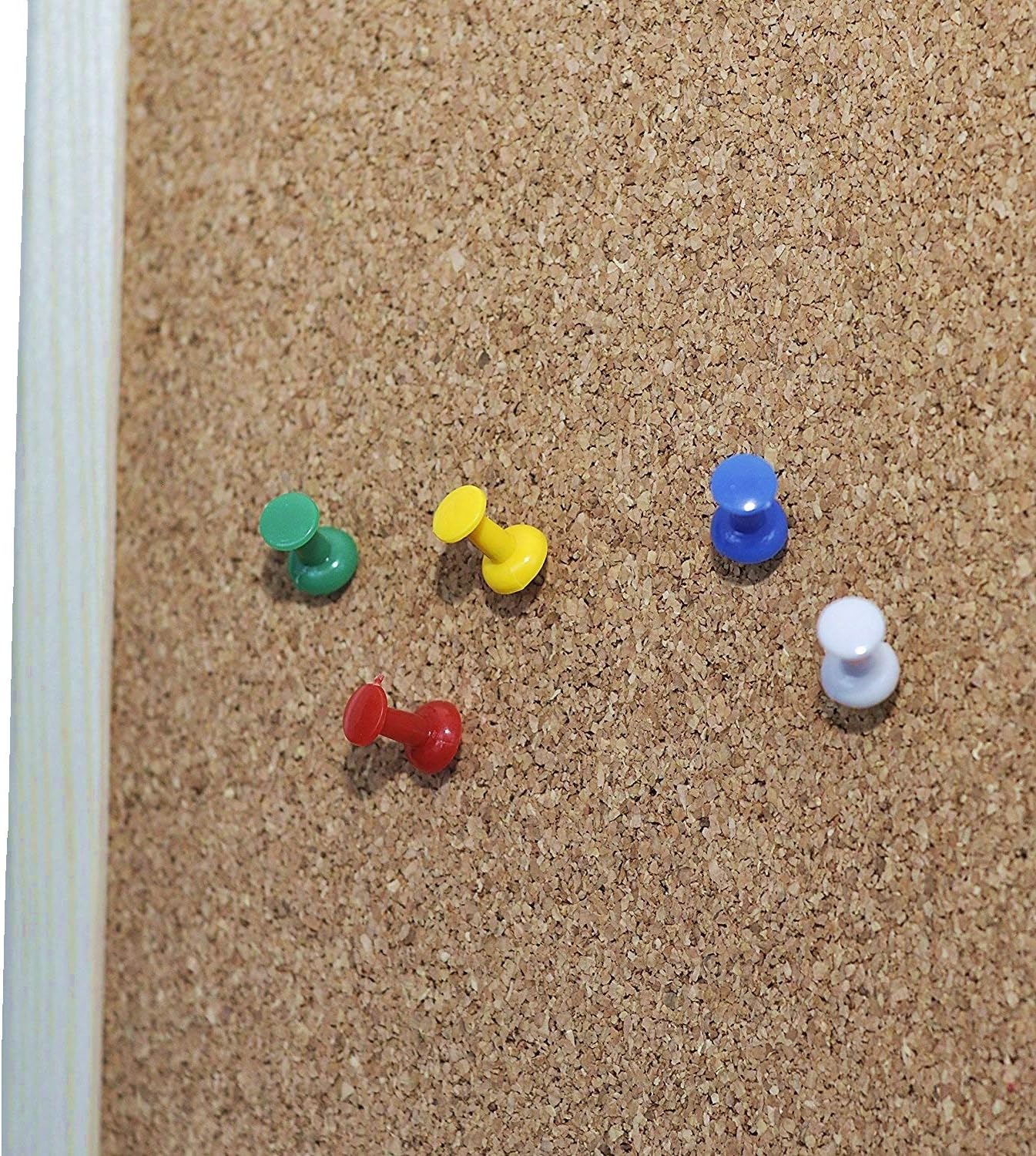 Creative Home 11.81 x 15.74 in (+- 0.7 in) Cork Pin Notice Board | Wooden Pine Frame | 5 Push Pins Included | Perfect Corkboard for Office, Home, Kitchen, Bedroom, School, Cafe