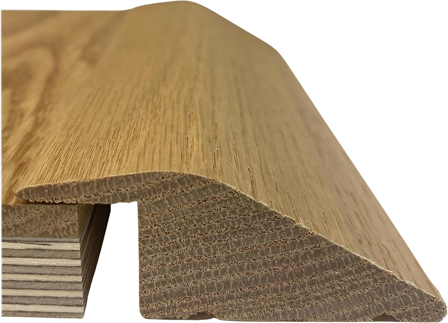 Solid Oak Door Threshold Ramp 20mm R Section Ramp Reducer, 90cm