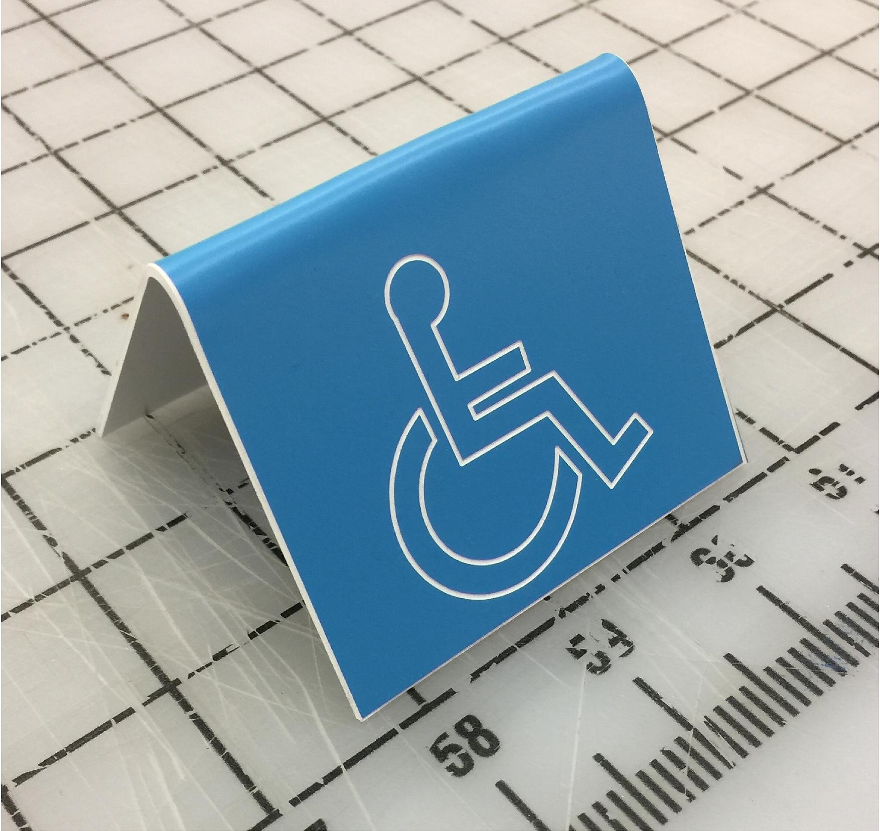 RELOCATABLE Tabletop Handicap Accessibility Sign
