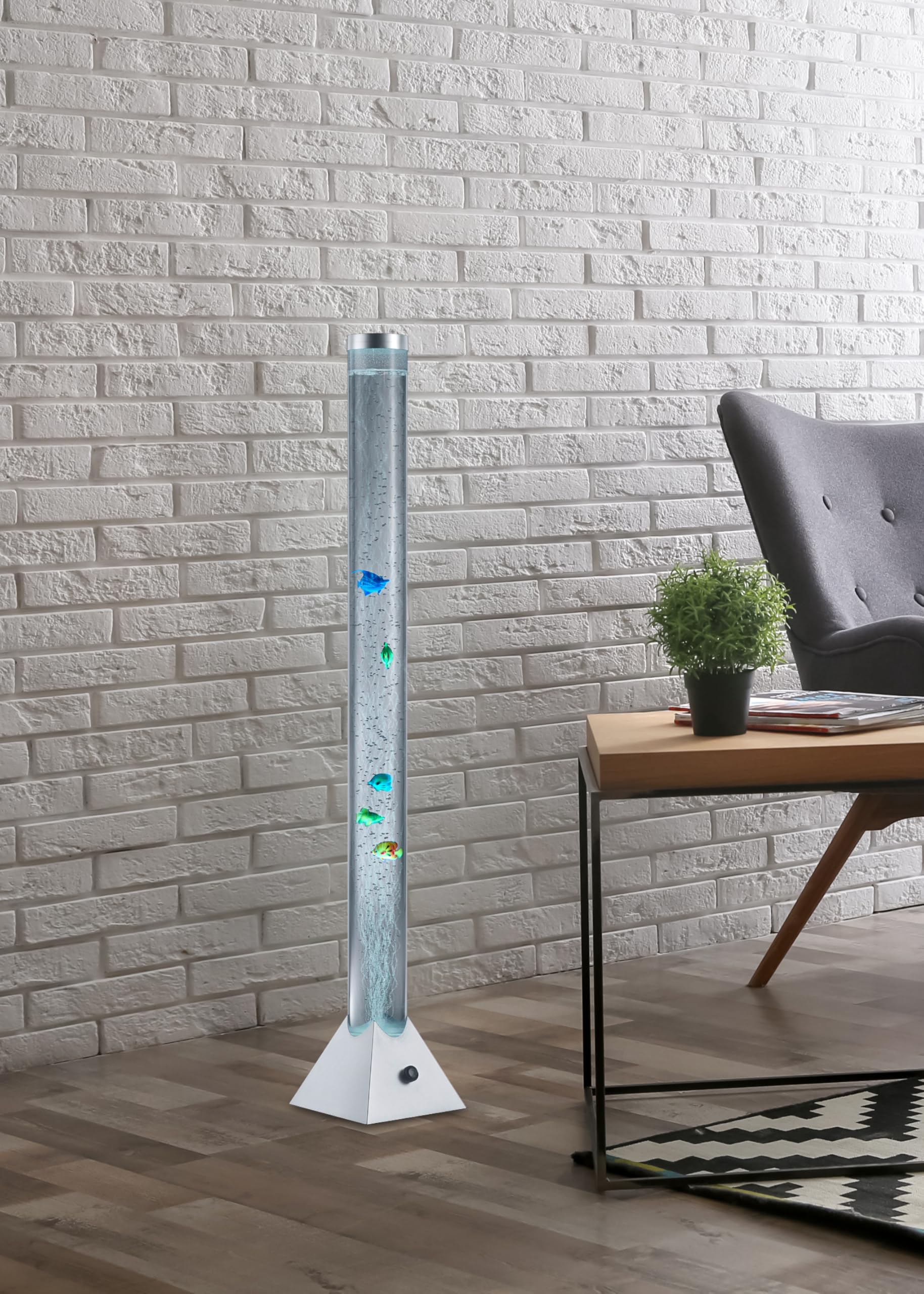 Reality Leuchten RLLiveYourLight Motion Piantana, LED, 3,6 W, Multicolore/titano/nero, 21,5 x 21,5 x 130 cm