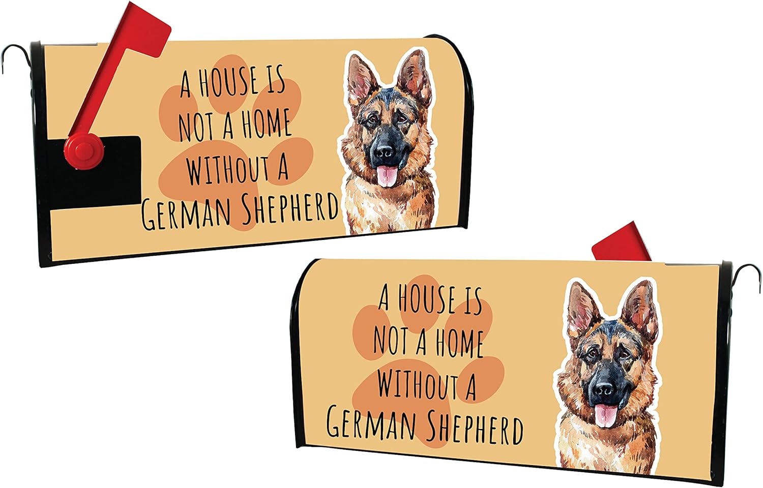 I Love My German Shepherd Magnetic Mailbox Cover (Large)