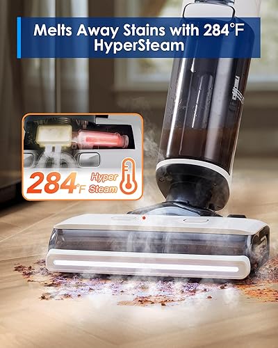 Miniatura 2 de Tineco Floor ONE S7 - Trapeador de vapor inalámbrico en seco y húmedo todo en uno, lavadora de suelo para limpieza pegajosa del desorden en suelos