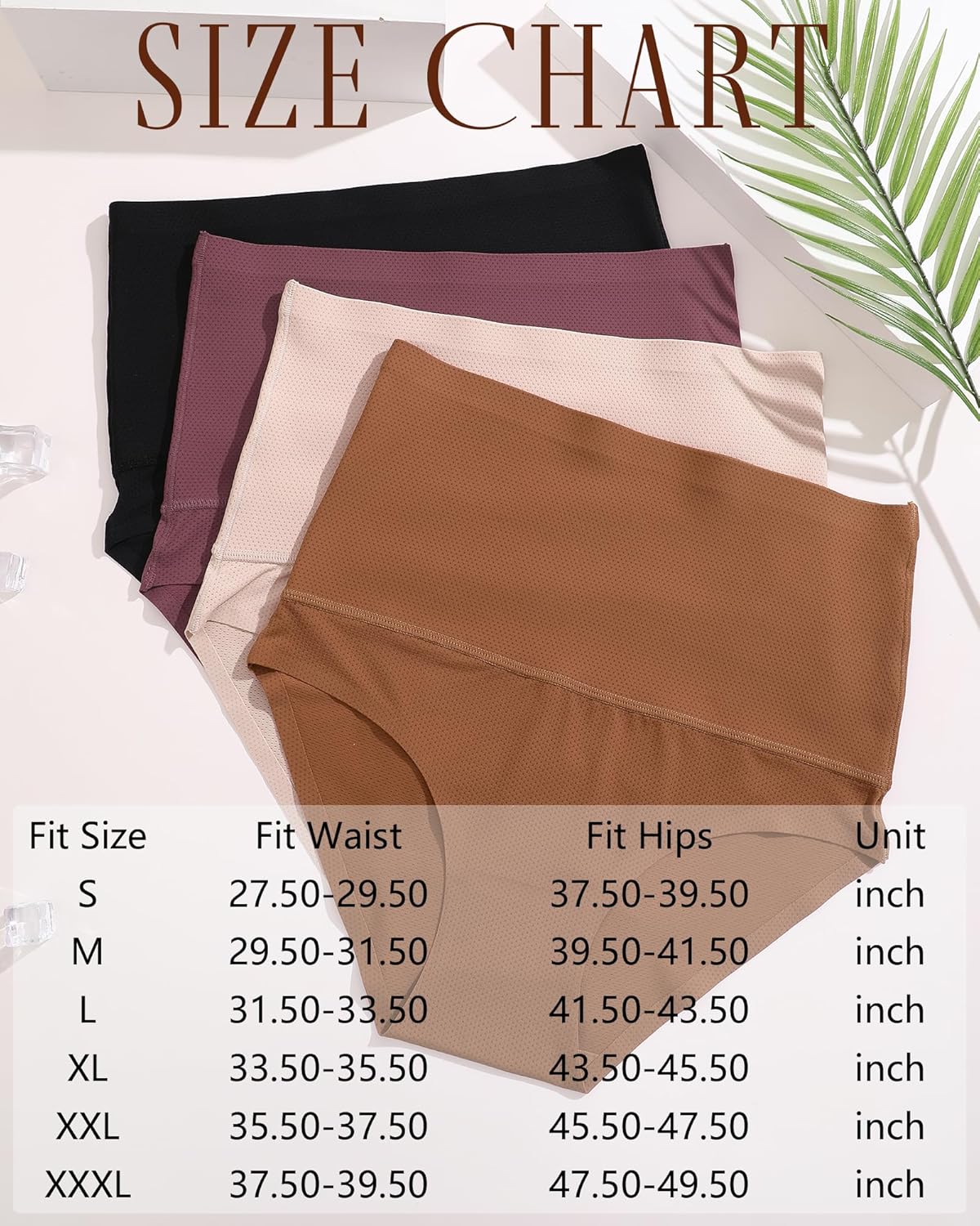 UNDER THE SEA Tummy Control Underwear for Women High Waisted Briefs Seamless Full Coverage Ladies Panties 4 Pack S-XXXL - Image 5