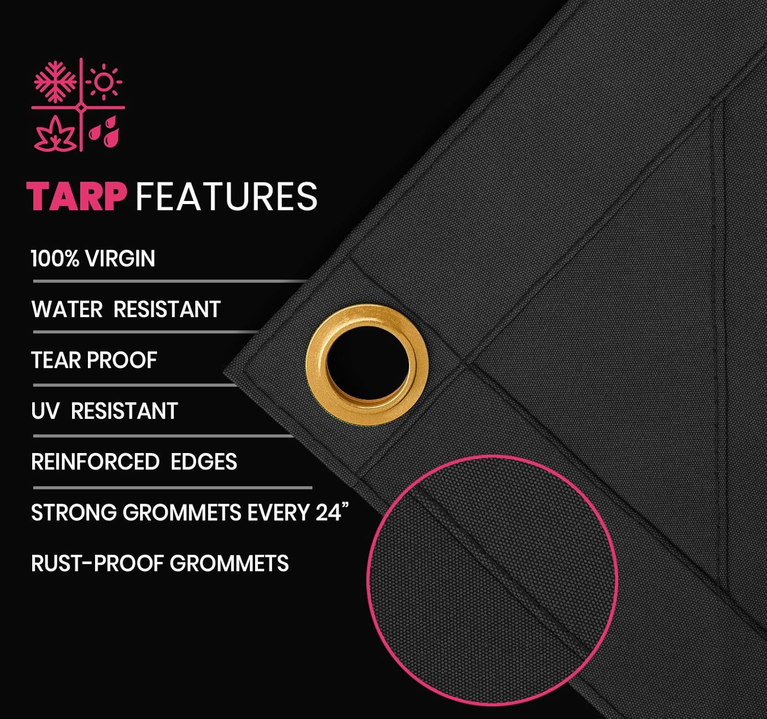 PROTARP Extreme Heavy Duty 20 OZ Water Resistant Canvas Tarp, UV Resistant Tarpaulin Cover with Rustproof Brass Grommets, Multipurpose for Canopy, Roof, Camping, Woodpile (Tan 8'X10')