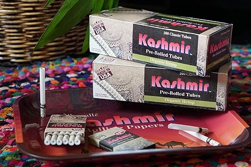 Miniatura 2 de Kashmir Tubos preenrollados clásicos 100% orgánicos, filtro fácil de dibujar, limpio natural y sabor suave, 200 tubos por caja