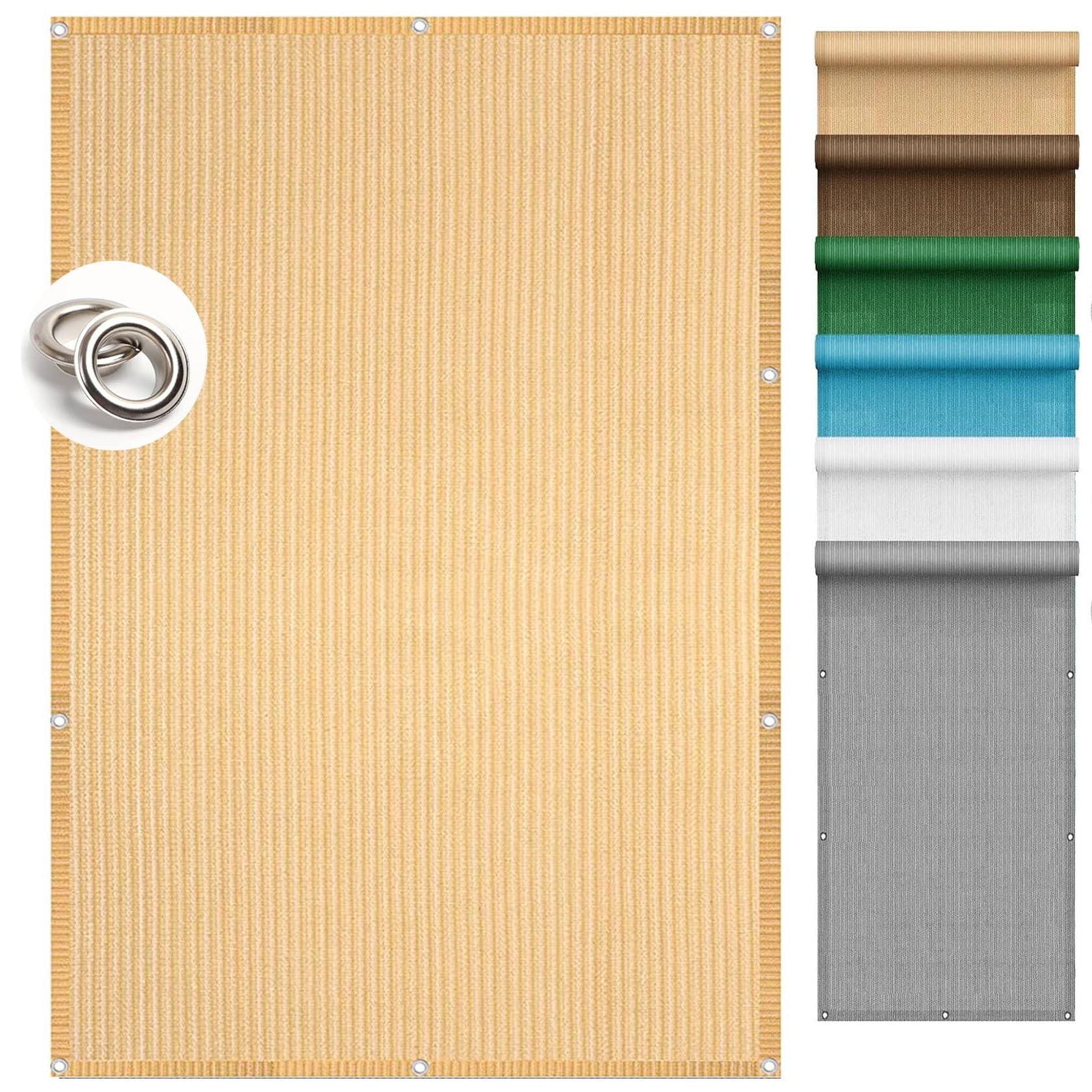 Tissu HDPE voile d'ombrage rectangulaire robuste couleur jaune sable