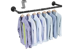 OROPY 38.4-Inch Clothes Hanging Bar, Wall-Mounted, Multi-Purpose Garment Bar