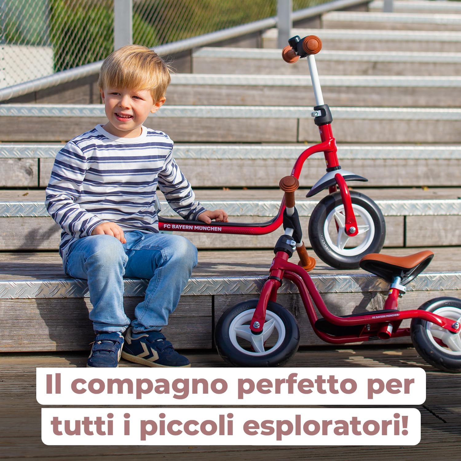 PUKY LR M | Bicicletta de equilibrio dai 2 anni | Giocattolo senza pedali bambini | Balance Bike | Monopattino con pedana | Veicolo con manopole di sicurezza | Manubrio e sella regolabili