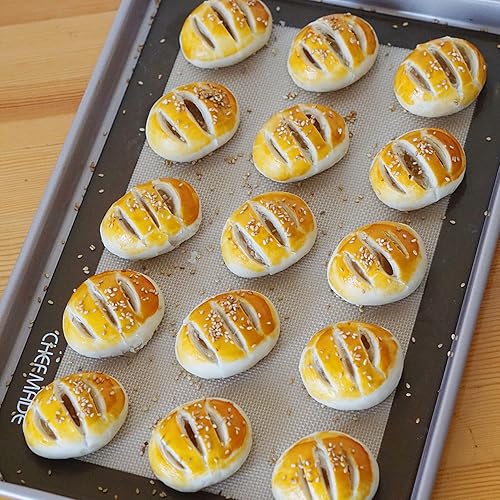 Miniatura 6 de CHEFMADE Tapete de silicona para hornear de 13 pulgadas con medidas, antiadherente, resistente al calor, para pastelería, pizza, fondant y corteza