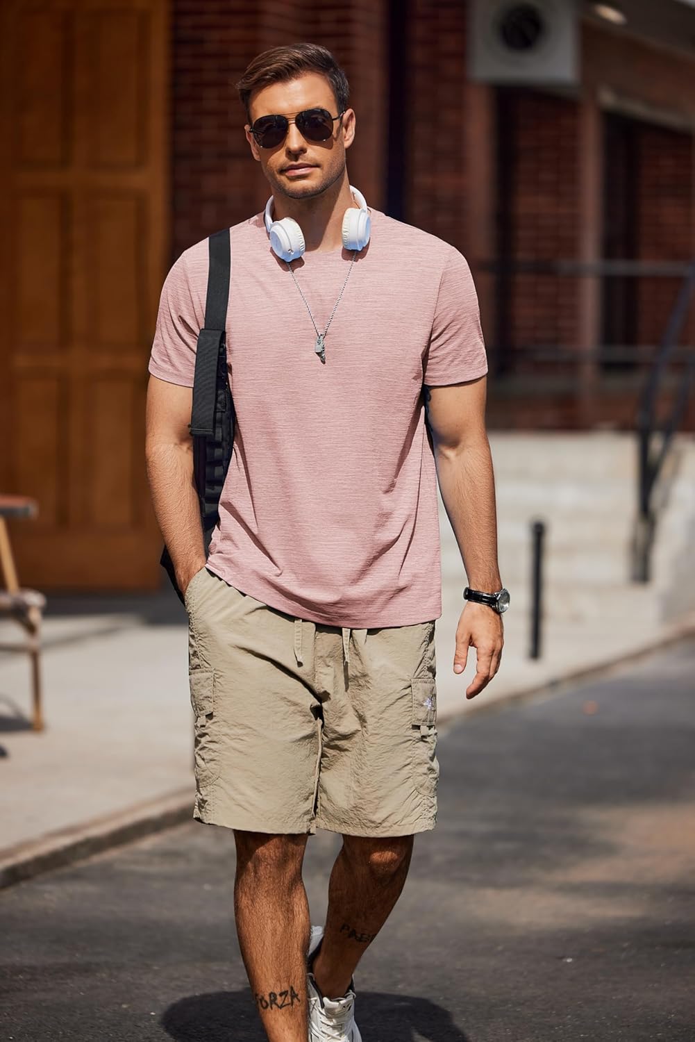 COOFANDY Men's T Shirt Short Sleeve Classic Crew Neck T-Shirt Casual Summer Basic Tee Shirts - Image 4