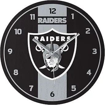 FOCO NFL Unisex-Adult NFL Team Logo Stripe Wall Sign Clock