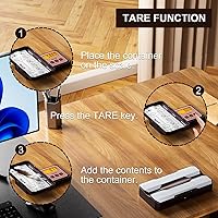 Vista 5 de Báscula digital de bolsillo de 10.58 oz x 0.00 oz, escala de gramos de alta precisión, mini escala digital de gramo y oz, báscula portátil