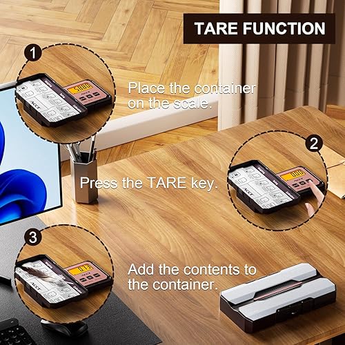 Miniatura 5 de Báscula digital de bolsillo de 10.58 oz x 0.00 oz, escala de gramos de alta precisión, mini escala digital de gramo y oz, báscula portátil de