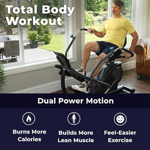 Vista 9 de Teeter FreeStep Recumbent Cross Trainer Stepper, Zero-Impact Exercise Bike Alternative w/Patented Physical Therapy Stride, Up to 350lb, Free App