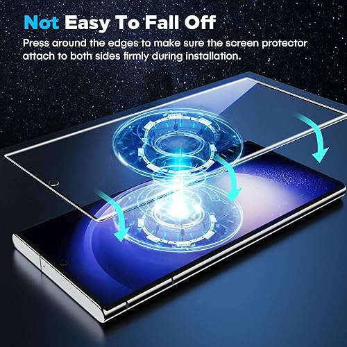 Miniatura 14 de AACL [Compatible con huellas dactilares] [Paquete de 3] Protector de pantalla de vidrio templado curvado 3D para Samsung Galaxy S22 Ultra 5G