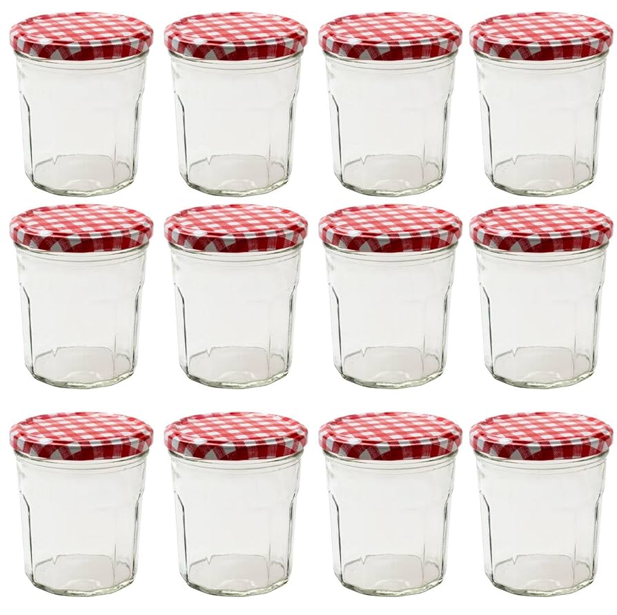 Amazon.com: Nutley's 324ml Wide Mouth Clear Glass Jam Jar