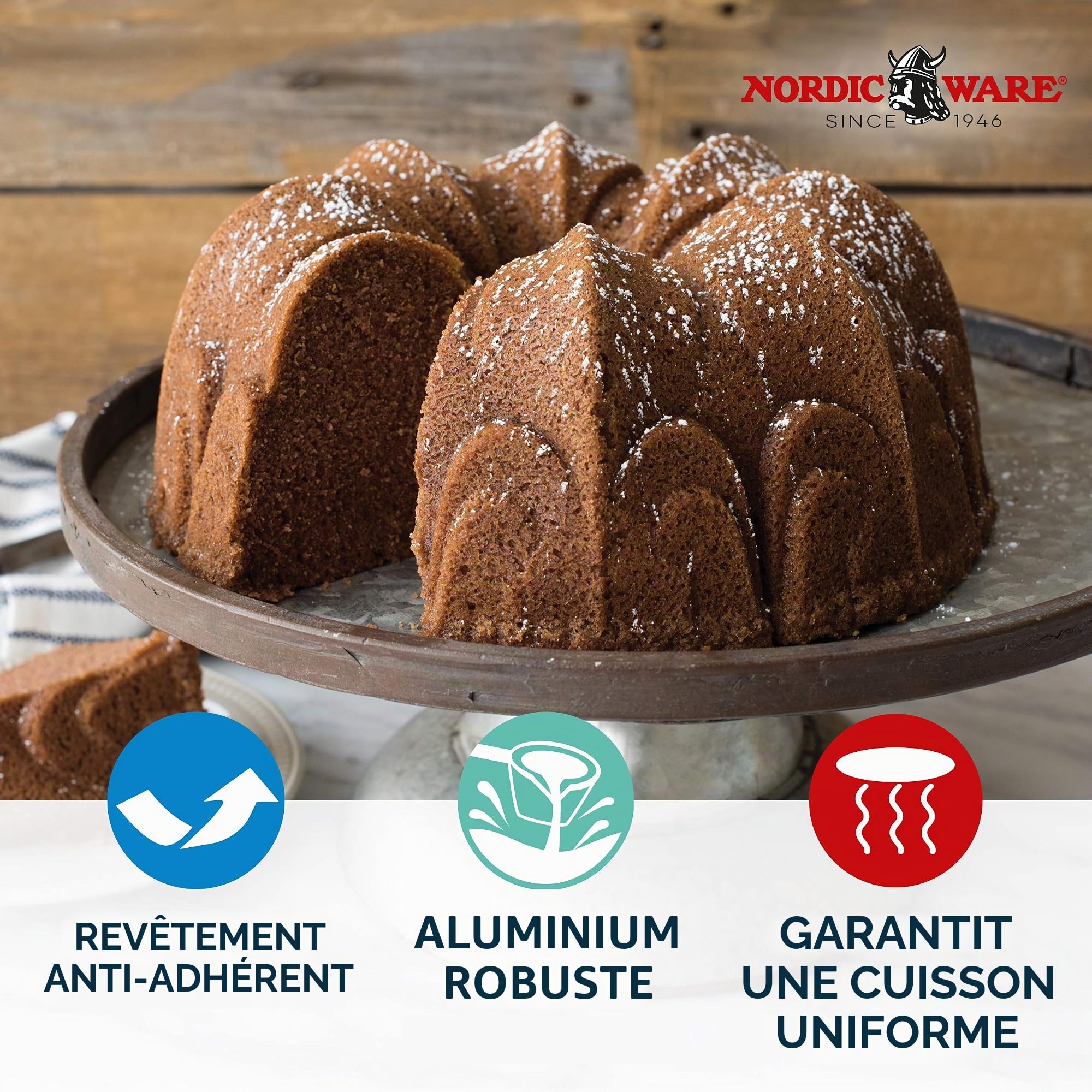 Nordicware 53237 Fleur De Lys Moule à Pâtisserie Bundt Pan