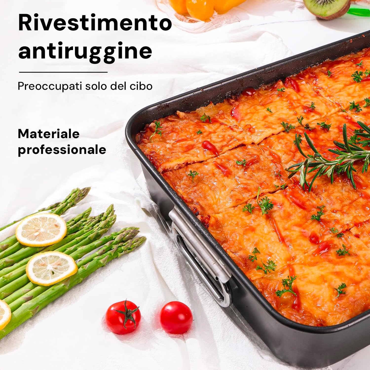 Avilia Set 4 Teglie Antiaderenti in Acciaio al Carbonio 20-25 - 30-35 - Cottura Uniforme Senza Grassi per Pizze e Torte | Made in Italy, Facili da Pulire, Ideali per Famiglie